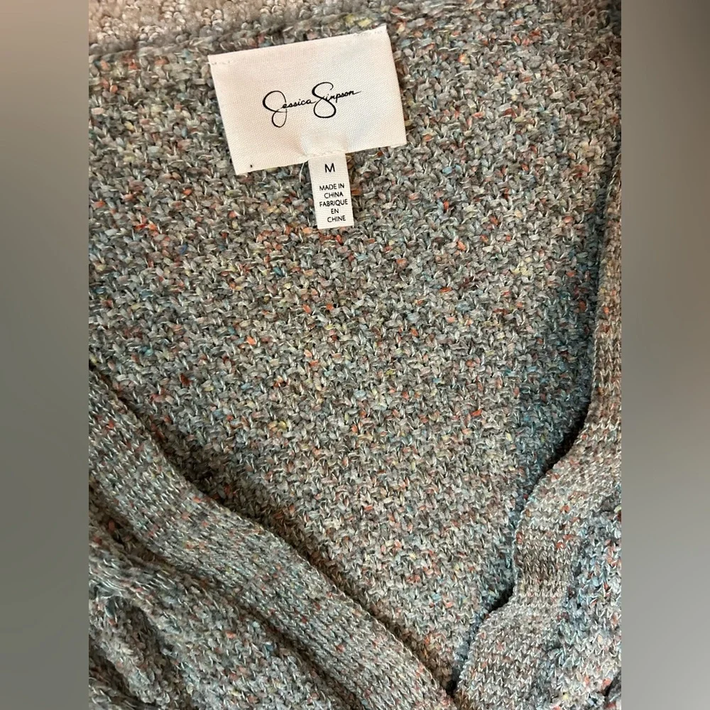Jessica Simpson Cable Knit Style Open Cardigan, size M - Picture 2 of 4